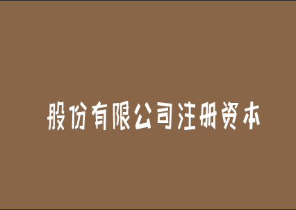 股份有限公司注册资本